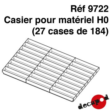 Casier pour matériel H0 (27 cases de 184 mm)