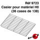 Casier pour matériel H0 (36 cases de 138 mm)