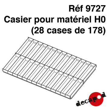 Casier pour matériel H0 (28 cases de 178 mm)