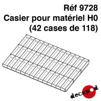 Casier pour matériel H0 (42 cases de 118 mm)