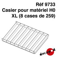 Casier pour matériel H0 XL (8 cases de 259 mm)
