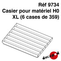 Casier pour matériel H0 XL (6 cases de 359 mm)