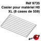 Casier pour matériel H0 XL (8 cases de 559 mm)