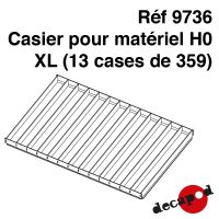Casier pour matériel H0 XL (13 cases de 359 mm)