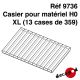 Casier pour matériel H0 XL (13 cases de 359 mm)