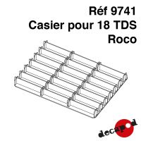 Casier pour 18 TDS Roco