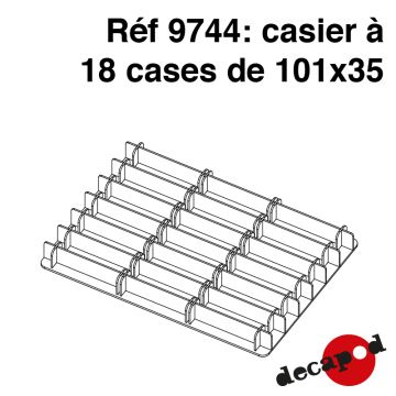 Casier à 18 cases de 101x35 Casier à 18 cases de 101x35