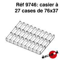 Casier à 27 cases de 76x37 mm