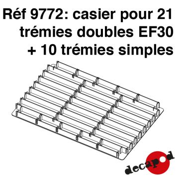 Casier pour 21 trémies doubles EF30 + 10 trémies simples