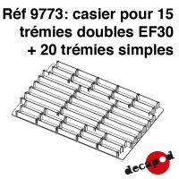 Casier pour 15 trémies doubles EF30 + 20 trémies simples