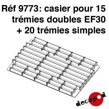 Casier pour 15 trémies doubles EF30 + 20 trémies simples