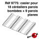 Casier pour 18 céréaliers parois bombées + 9 parois planes