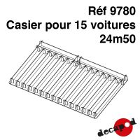 Casier pour 15 voitures de 24m50