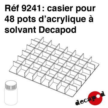 Casier pour 48 pots d'acrylique à solvant Decapod
