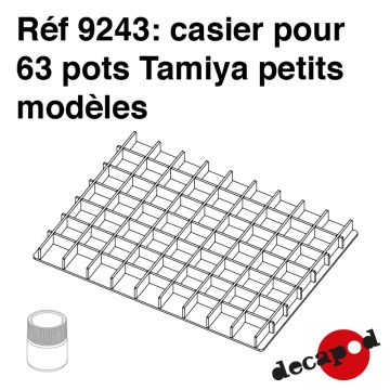 Casier pour 63 pots Tamiya petits modèles