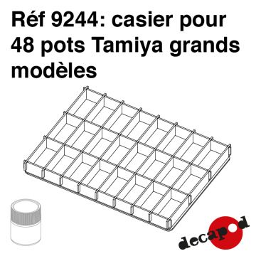Casier pour 48 pots Tamiya grands modèles