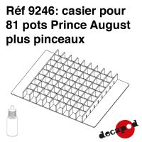 Casier pour 81 pots Prince August + 2 rangements