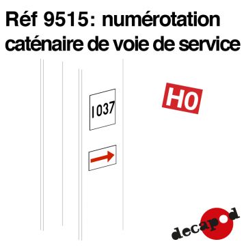Numérotation caténaire voie de service [HO]