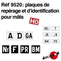 Plaques de repérage et d'identification pour mâts [HO]