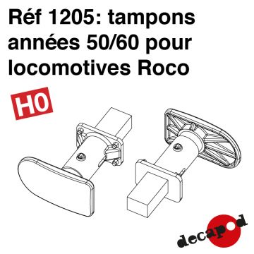 Tampons années 50/60 pour locomotives ROCO [HO]