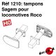 Tampons SAGEM pour locomotives Roco [HO]