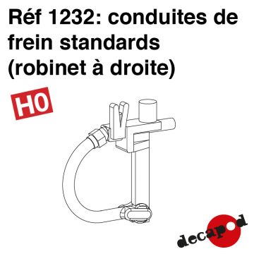 Conduites de frein standards (robinet à droite) [HO]