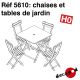 Chaises et tables de jardin [HO]