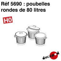 Poubelles rondes de 80 l [HO]