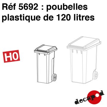 Poubelles plastique de 120 l [HO]