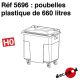 Poubelles plastique de 660 l [HO]