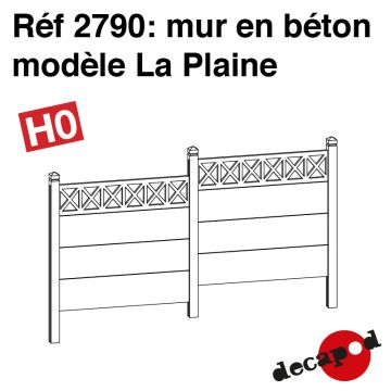 Mur en béton modèle La Plaine [HO]