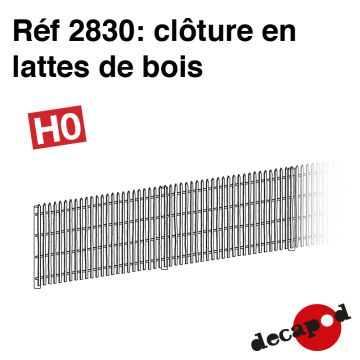 Clôture en lattes de bois [HO]