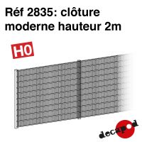 Clôture moderne hauteur 2m [HO]