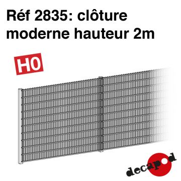 Clôture moderne hauteur 2m [HO]