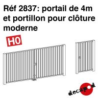 Portail de 4m et 1 portillon pour clôture moderne [HO]