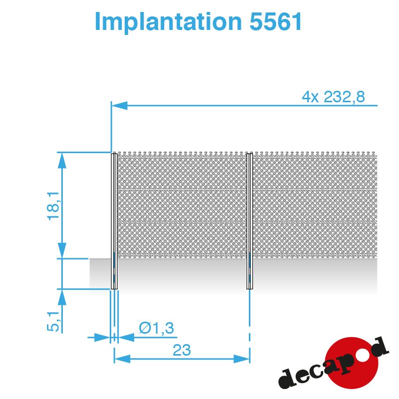 Grillage losange hauteur 1m50 [HO] - Decapod