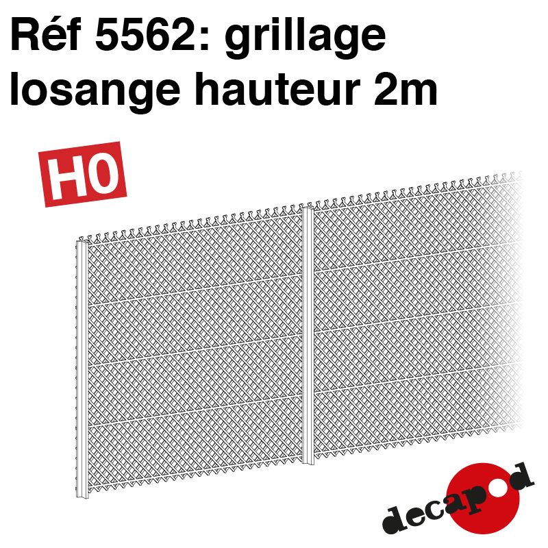 Grillage losange hauteur 2m [HO] - Decapod