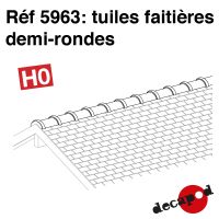 Tuiles faîtières demi-rondes [HO]