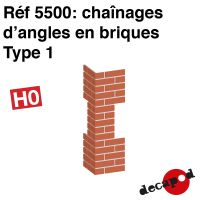 Chaînages d'angles en briques type 1 [HO]