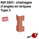 Chaînages d'angles en briques type 2 [HO]