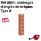 Chaînages d'angles en briques type 5 [HO]