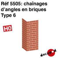 Chaînages d'angles en briques type 6 [HO]