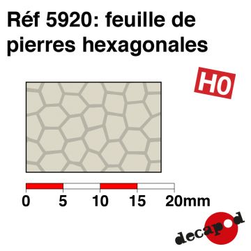 Feuille de pierres hexagonales [HO]