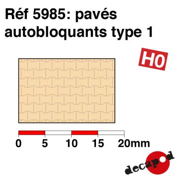 Pavés autobloquants type 1 [HO]