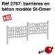 Barrières en béton modèle St-Omer [HO]