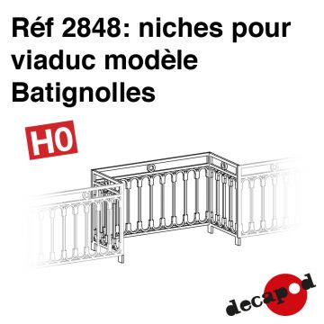 Rambardes modèle Batignolles pour niche de viaduc [HO]