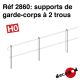 Supports de garde-corps à 2 trous [HO]