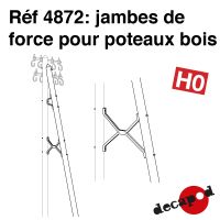 Jambes de force pour poteaux bois [HO]