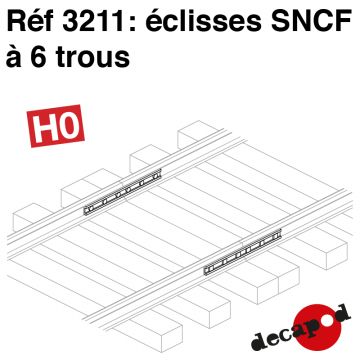 Éclisses SNCF à 6 trous [HO]