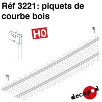 Piquets de courbe bois [HO]